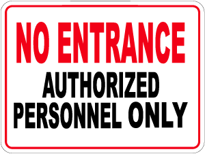 No entrance
